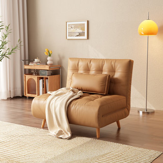木匠生活 沙发床 折叠沙发床坐卧两用小户型客厅多功能拉扣单双懒人沙发  0.7米沙发床