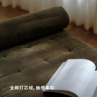 木墨（mumo）日间床 原木风实木卧室客厅沙发床长条沙发凳客厅床榻 木架 红橡木