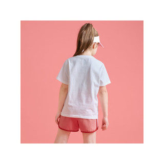 MQD童装女童纯棉短袖T恤春夏装新款儿童洋气短袖T恤百搭韩 本白 150cm