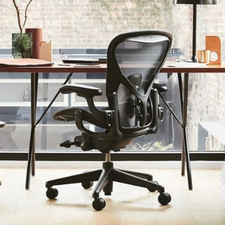 赫曼米勒（HERMAN MILLER）Herman Miller 赫曼米勒Aeron 人体工学椅电脑办公升降椅子石墨色 石墨色