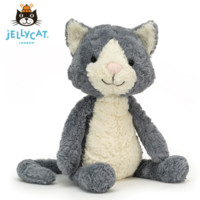 jELLYCAT 邦尼兔 TUF3CAT 托菲特猫毛绒玩具 灰白色 31cm