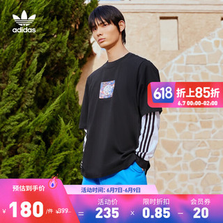 adidas 阿迪达斯 CNY Graphic Tee 男子运动T恤 H09193 黑色 M
