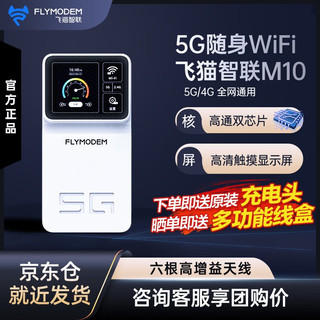 飞猫智联 5g随身wifi智能插卡随身移动企业工业级智能路由M10 随身wifi 5G 设备+双网5G流量卡
