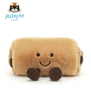 jELLYCAT 邦尼兔 A6PACHOC 趣味法式巧克力面包毛绒玩具 米色 11cm