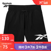 Reebok 锐步 官方男子COMM WV SHORT运动休闲透气舒适LOGO五分短裤