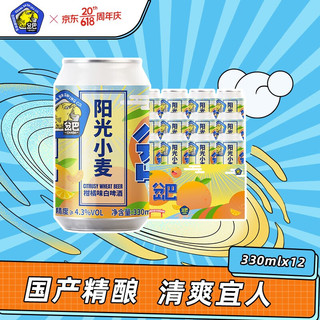 岔巴 阳光小麦 柑橘味白啤酒 云南风味精酿啤酒 330ml*12听