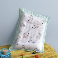水星儿童 枕头芯单个 荞麦枕头学生枕纯棉枕套抗菌面料花草枕芯35*50cm