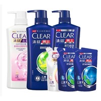 CLEAR 清扬 洗发水套装500ml+200ml+100ml*2