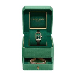 LOLA ROSE 羅拉玫瑰 Austen系列 小綠表+原裝鋼帶禮盒裝 LR2136 日本進口石英機芯