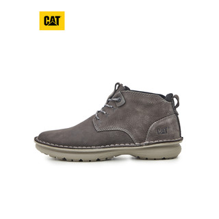 CAT 卡特彼勒 卡特工装鞋马丁靴短靴男鞋橡胶底中帮靴子男士户外鞋商场同款 深灰