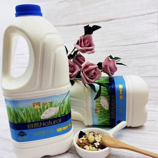 MENGNIU 蒙牛 自然风味酸牛奶1.1kg*2大桶装低温原味发酵乳奶茶店水果捞用
