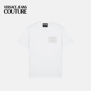 VERSACE JEANS COUTURE 男士Logo 棉质T恤短袖 ES89-黑/银色 S