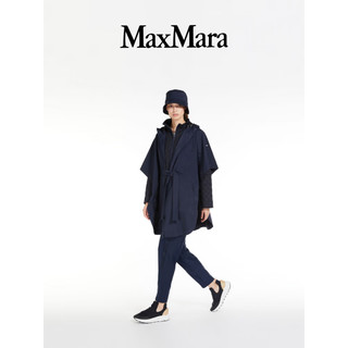 MaxMara 2023春夏新品 女装 连帽系带斗篷3731013606 深蓝色 均码