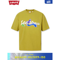 LEVI 's李维斯2023夏季新品男士多色短袖T恤轻薄透气上衣 黄色 S