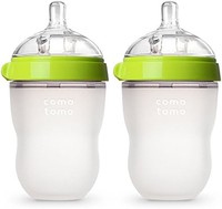 comotomo 婴儿奶瓶，绿色，8 盎司，约236.56 毫升（2 个）
