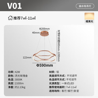 Paulmann P柏曼吊灯Voß 客厅艺术环形灯极简工业风创意餐厅灯具CO202021