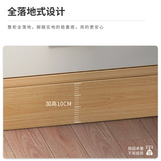 中伟（ZHONGWEI）木质单门衣柜小户型阳台柜家用多功能员工储物柜-深胡桃色+白