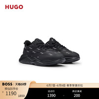 HUGO BOSS 新款手绘徽标装饰混合材质运动鞋