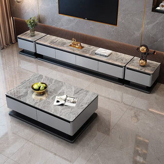 摩高空间岩板茶几电视柜20233北欧轻奢客厅现代简约 1.8米电视柜
