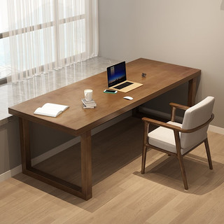 优品元素（YPYS）实木电脑桌台式家用双人书桌卧室书房办公学习桌写字桌工作台 主图款：实木学士椅