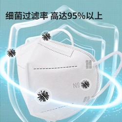 鸿卓 N95防护口罩 一次性防尘耳带折叠式口罩单只独立装 50只/盒
