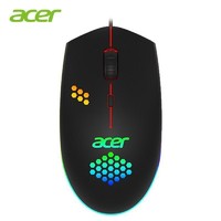 acer 宏碁 暗影骑士 有线游戏电竞鼠标 RGB流光 1600DPI可调