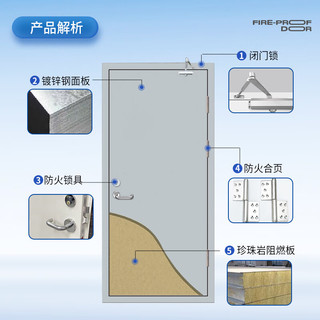 徽腾甲级防火门钢制单开双开工程隔热消防门含运输安装 980*2080