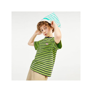 MQD童装男童夏季新款T恤 绿条 140cm
