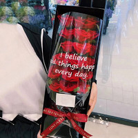 简值了 同城配送19朵新娘红玫瑰礼盒花束生日礼物纪念日送女友老婆杭州