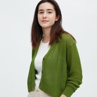 补贴购：UNIQLO 优衣库 女士全棉针织短开衫 454768