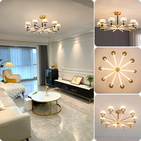 希尔顿全铜水晶吊灯轻奢风护眼客厅灯餐厅灯智能灯具现代简约灯饰