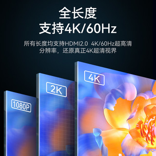 胜为 光纤HDMI线2.0版 4K60Hz发烧级高清线 电脑电视投影仪显示器3D视频线工程装修连接线15米 AHH1150J