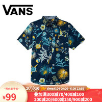 vans 范斯男女情侣款短袖花衬衫休闲上衣VN0A545QZ53 VN0A545QZ53 S