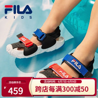 FILA斐乐（FILA）FILA斐乐童鞋儿童凉鞋2023夏季新款小童儿童凉鞋 黑/航海蓝-BF 24码/内长14.5cm