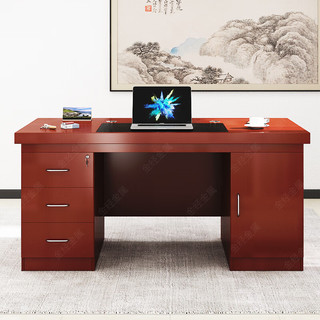 金经金属职员桌员工办公桌电脑桌油漆贴皮老板桌经理桌单人1.6米款式2