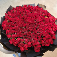 羽帛 520情人节鲜花同城速配199朵红玫瑰花束生日礼物告白送女友老婆