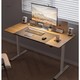 PLUS会员：FitStand 1m电动升降桌 入门款白腿  原木色板 1.0*0.6m
