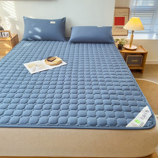 南极人（NanJiren）床垫软垫家用床褥子双人1.8米*2米床护垫宿舍单人1.5x2米薄款垫背 A类玉米床褥-蓝灰 150x200cm
