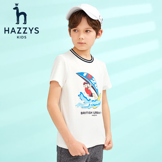 HAZZYS 哈吉斯 男童短袖T恤