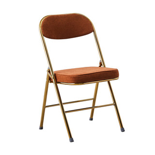 迈亚家具办公椅学生宿舍餐椅折叠椅子家用靠背椅简易会议凳子便携电脑椅 加厚-电镀腿蓝色 皮革面