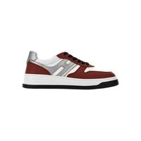 HOGAN H630系列 女士低帮板鞋 HXW6300EU53OI5 白/红/银 36.5