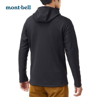 montbell 日本品牌秋冬户外男士保暖透气连帽抓绒外套 1106542 黑色 BK M