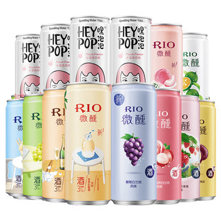 RIO 锐澳 洋酒 预调 鸡尾酒 果酒 微醺 330ml*10罐+气泡水*4罐（随机发货）