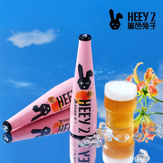 莱宝鲜啤（Reberg Beer）黑色兔子系列水蜜桃味 精酿啤酒307ml畅饮女士果味果啤微醺 4瓶装