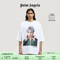 Palm Angels 男士白色棉质SIMS X Palm Angels联名T恤