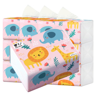 clouds elephant 云朵小象 东初200张抽纸小包餐巾纸家用实惠卫生面巾纸抽婴儿纸巾3包