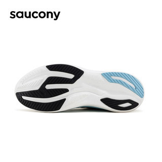 Saucony索康尼火鸟2男跑鞋跑步鞋支撑男女夏季透气训练运动鞋子 白黑4 42