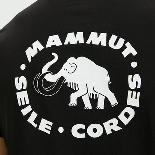 MAMMUT 猛犸象 春夏新品Seile 男士运动户外原生棉圆领短袖T恤上衣 黑色 M