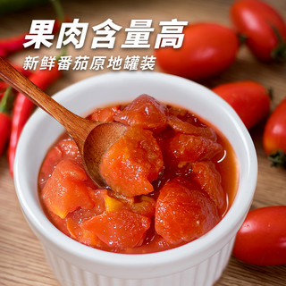 凤球唛番茄丁罐头新疆内蒙自然熟去皮西红柿0添加番茄酱调味酱