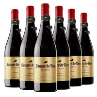 PLUS会员：TORRES 桃乐丝 公牛血 西班牙进口 金标 干红葡萄酒 750ml*6瓶 整箱装